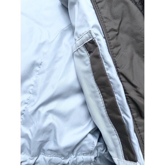 LL Bean Women’s Winter Down Puffer Parka Jacket Size Small Brown Outdoors Hole - Picture 10 of 11